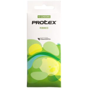 Protex Ribbed Räfflade Kondomer 10 st - Klar