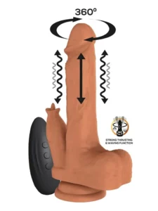 Quintus Thrusting, Waving & Vibration Dildo 23 cm Dildo med vibrator