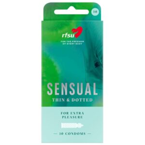 RFSU Sensual Räfflade Kondomer 10 st - Klar