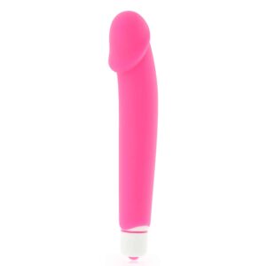 Realistisk Dildovibrator i Silikon - Rosa