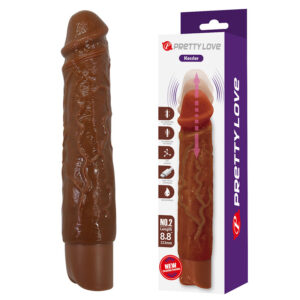 Realistisk vibrerande dildo med stötfunktion - 22 cm