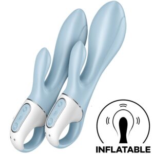 SATISFYER – AIR PUMP BUNNY 1 INFLATABLE RABBIT VIBRATOR BLUE