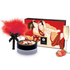 SHUNGA - EDIBLE MASSAGE POWDER KIT STRAWBERRY
