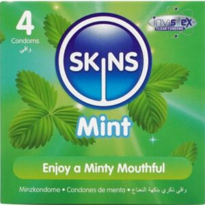 SKINS Mint Kondomer - Premium Mintsmak 4-pack