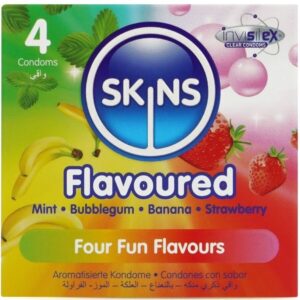 SKINS Smakade Kondomer - Multipak 4-pack