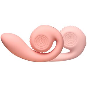 SVibe Snail Vibe Gizi Uppladdningsbar Dubbelvibrator - Korall