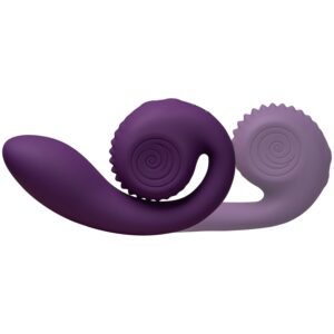 SVibe Snail Vibe Gizi Uppladdningsbar Dubbelvibrator - Lila