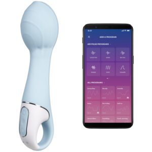 Satisfyer Air Pump 5+ Uppblåsbar G-Punktsvibrator - Blå