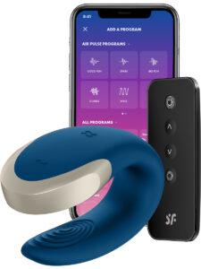 Satisfyer Connect Double Love, Luxury Partner Vibrator, blå