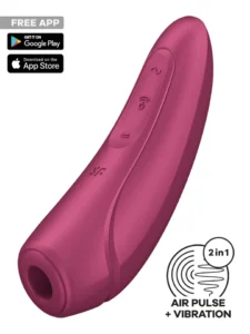 Satisfyer Curvy 1+ Rose Red Appstyrd lufttrycksvibrator