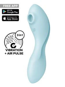 Satisfyer Curvy Trinity 5+ Connect App Blue Lufttrycksvibrator
