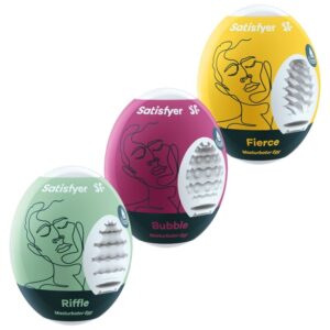 Satisfyer Masturbator Eggs Set - Riffle, Bubble & Fierce