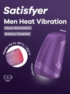 Satisfyer Men Heat Vibration Battery Powered Masturbator med vibration