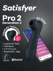 Satisfyer Pro 2 Gen. 3 With Liquid Air & Bluetooth App Black
