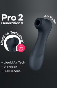 Satisfyer Pro 2 Generation 3 With Liquid Air Black Lufttrycksvibrator