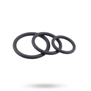 Silicone Ring Set 3-pack Black