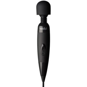Sinful Klassisk Midi Magic Wand Vibrator - Svart