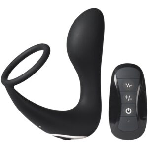 Sinful Vibrerande Prostatastimulator med Penisring - Svart