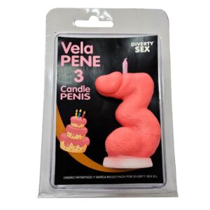 Spicy Devil - Dekorativt penisljus i rosa vax