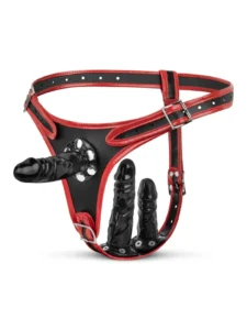 Triple Dildo Strap-On Harness
