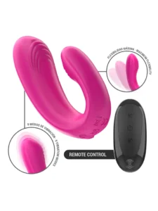U-shaped Stimulator & Vibrator With Remote Control Parvibrator