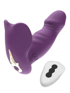 Wearable Vibrator With Remote Purple