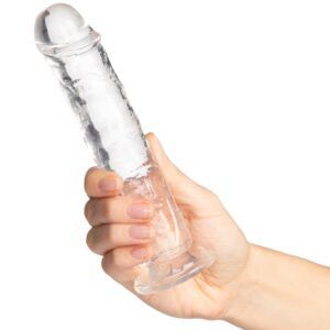 Willie City Realistisk Klar Dildo med Sugpropp 18 cm - Clear