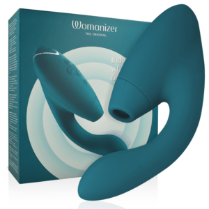 Womanizer Duo 2 - Dubbel Stimulator i Blå Petrol