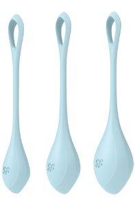 Yoni Power 2 Balls Training Set Light Blue Knipkulor & Geishakulor