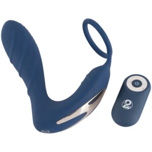You2Toys Vibrerande Prostatastimulator med Penisring 14 cm - Blå